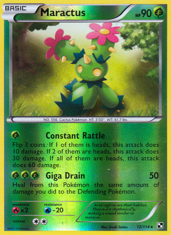Black & White Maractus #12/114 reverse holo